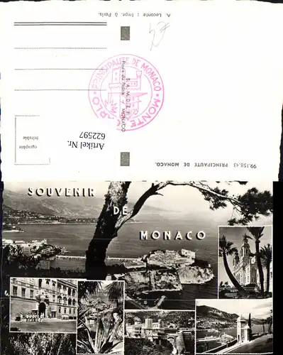 622597,Mehrbild Ak Souvenir de Monaco Principaute de Monaco