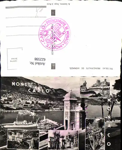 622598,Mehrbild Ak Monte Carlo Monaco Principaute de Monaco