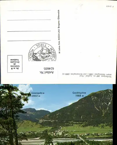 624605,Weißenbach a. Lech Lechtal geg. Gaichtspitze u. Krinnenspitze
