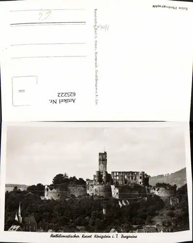 625222,Foto Ak Königstein im Taunus Burgruine Ruine Burg