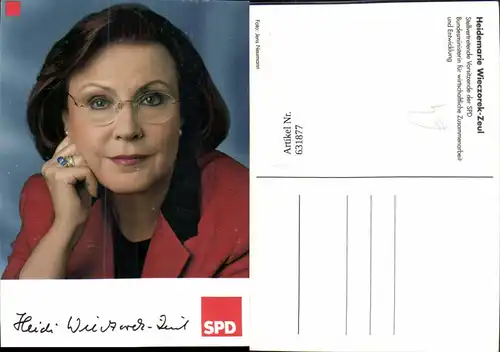 631877,Heidemarie Wieczorek-Zeul SPD Politik
