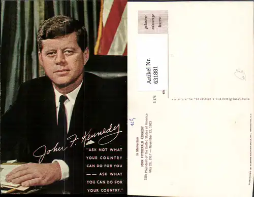 631881,John Fitzgerald Kennedy United States of America Politik