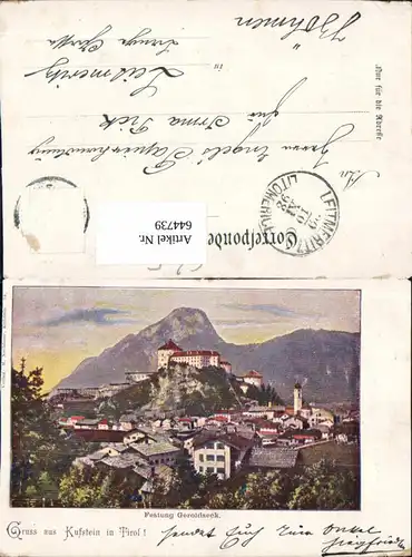644739,Gruss aus Kufstein in Tirol Festung Geroldseck 