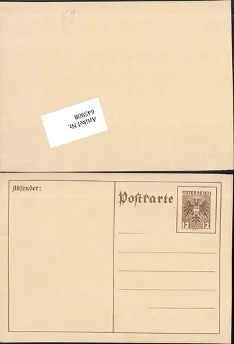 645908,Stempel Postkarte 12 Groschen Ganzsache Österreich