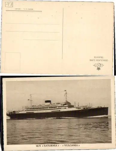 68250,MS Saturnia Vulcania Hochseedampfer Trieste Line
