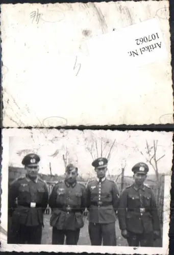 107062,Foto Wehrmacht Soldaten Uniformen Kappe Schirmmütze Gürtel Gürtelschnalle