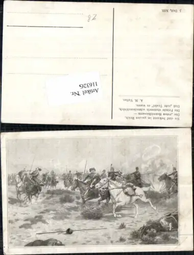 116326,Patriotik K.K. Armee im Kampf Kavallerie J. Deil sign.