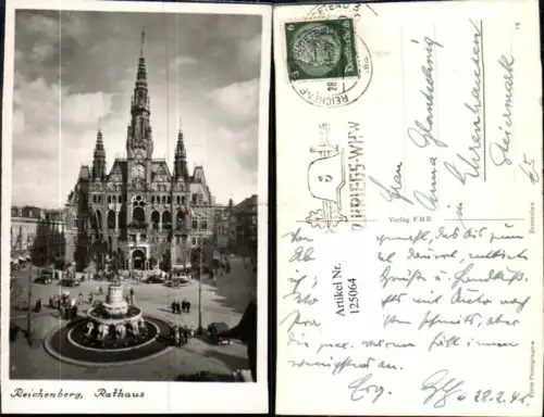 125064,Reichenberg Liberec Rathaus Partie 1940