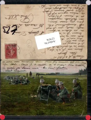 127874,Soldaten der Infanterie m. Maschinengewehr MG beim schiessen