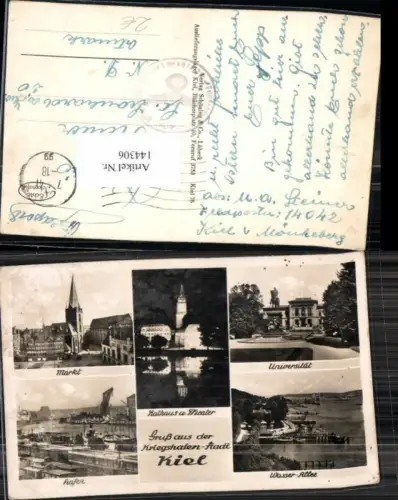 144306,Kiel Kriegshafen Stadt hafen Theater Markt