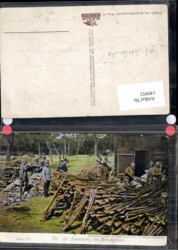 149952,Sammlung d. Kriegsbeute Soldaten Beute Waffen WW1 Patriotik Kriegsdienst