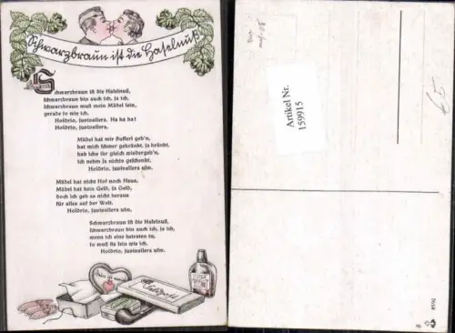 159915,WW2 Liedkarte Schwarzbraun ist die Haselnuss