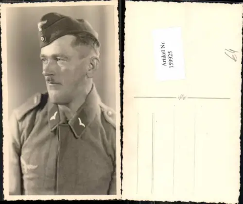 159925,WW2 tolle Foto-AK Wehrmacht Soldaten Uniform Kappe Luftwaffe Portait