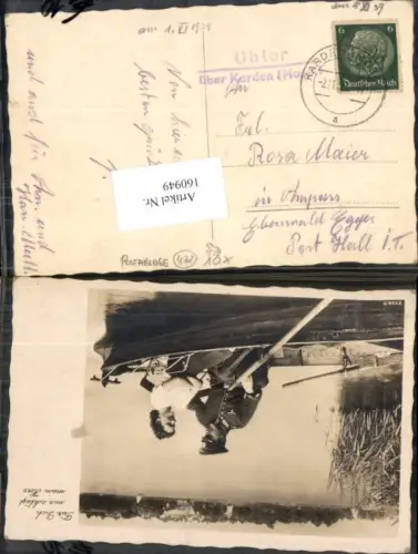 160949,Postablage Uhler über Karden Mosel Wehrmacht Soldat Boot Frau