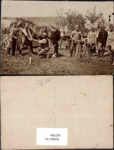 162398,FotoAK WW1 K.K. Armee Feldschmiede Schmiede Infanterie Reg