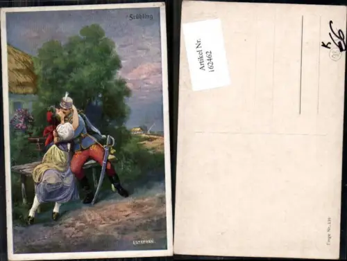 162462,A. Stephan Frühling Soldat m. Schwert Frau Bank