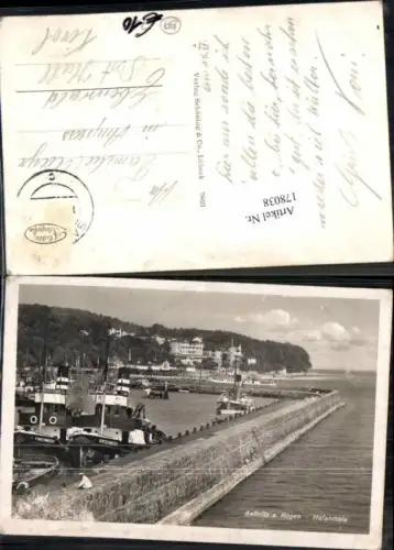 178038,Saßnitz auf Rügen Hafen Hafenmole Schiff Finkenwärder + Griesenwärder