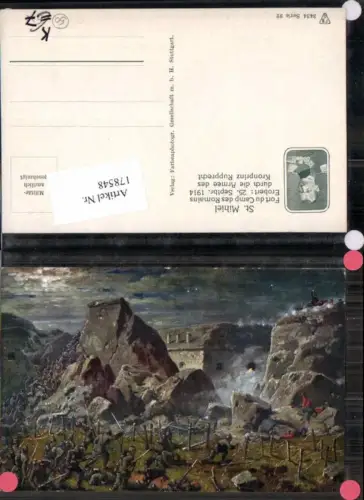 178548,Künstler AK W. Bürger St Mihiel Fort du Camp Gefecht Mondschein Mond Soldaten