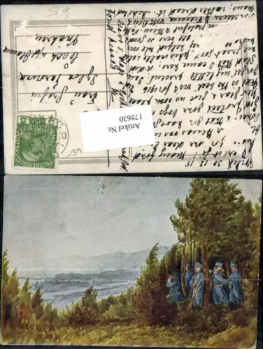 178630,Künstler AK K. Ebner Soldaten auf der Wacht