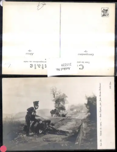 215229,K.k. Soldaten Verwundeter Soldat a. Weg Pferd Salon 1905 Sans Espoir par Jean Berne-Bellecour