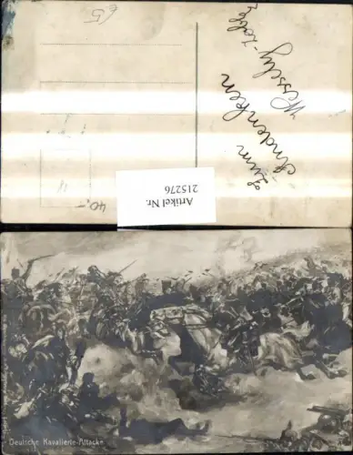 215276,Künstler Ak K.k. Soldaten Deutsche Kavellerie Attacke