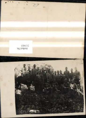 215403,Foto Ak K.k. Soldaten Uniform Gruppenfoto Pony Pferd
