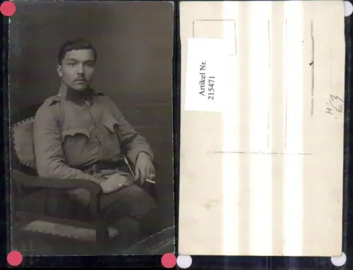 215471,K.k. Soldat Uniform Stuhl Sessel Zigarette