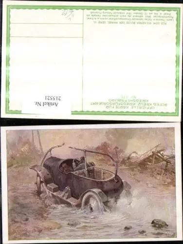 215521,Kriegsfürsorge 578 Künstler Ak F. R. Jung Leutn. Thomas v. Kallay Automobilkorp