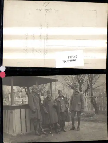 215581,K.k. Soldaten Uniform Gehstock Eingang K.k. Spital 1410 Rotes Kreuz