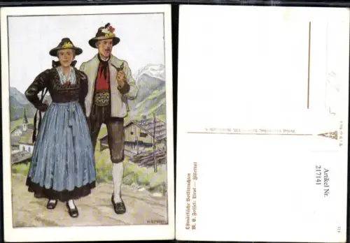 217141,VDA P.1.R.41.Nr.1 Tirol Zillertal Ostmärkische Volkstrachten M. E. Fossel