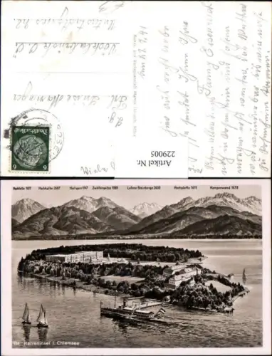 229005,Herreninsel i. Chiemsee Totale m. Gebirge Hochkalter Hochgern Hochplatte