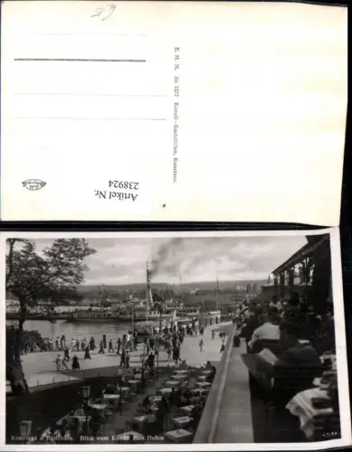 238924,Konstanz a.Bodensee Blick v. Konzil zum Hafen Dampfer