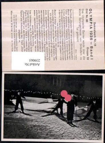 239065,Sammelbild Olympia 1936 Gruppe 53 Bild 86 Banner Sprungschanze