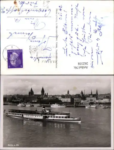 262338,Mainz am Rhein Teilansicht Dampfer Mainz