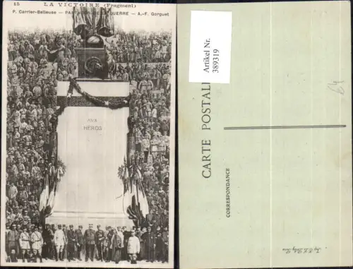 389319,WW1 A. F. Gorguet Pantheon de la Guerre La Victoire Fragment