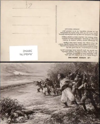 389542,Künstler Ak F. Maglin WW1 Toter Soldat Kampf Le Heros Anonyme
