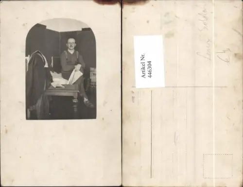 446304,WW1 Soldat Lesen Soldatenleben Passepartout