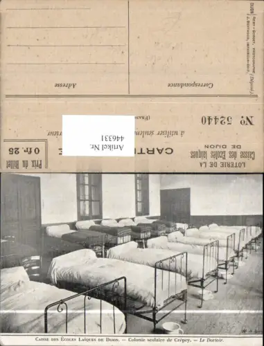 446331,WW1 Caisse des Ecoles Laiques de Dijon Krankenzimmer Lazarett Rotes Kreuz