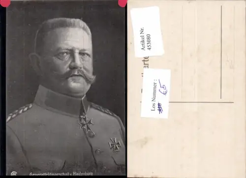 453080,WW1 Generalfeldmarschall v. Hindenburg Orden Soldat Uniform Eisernes Kreuz