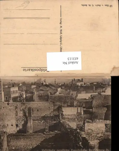 453113,WW1 Vollständig zerstörtes französisches Dorf Somme Kriegsschauplatz