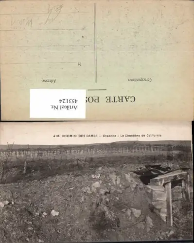 453124,WW1 Chemin des Dames Craonne Le Cimetiere de Californie Friedhof