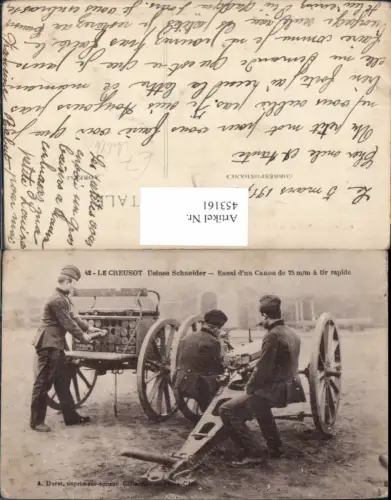 453161,WW1 Le Creusot Canon Kanone Mörser Munition Artillerie Waffen Technik