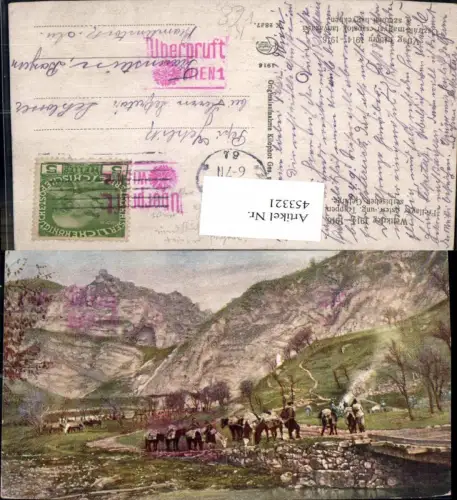 453321,Künstler Ak WW1 Freilager i. serbischen Gebirge pub Kilophot K 2827