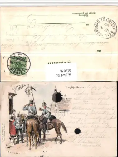 512828,Künstler AK C. Becker Durstige Seelen WW1 Soldatenleben Pferde pub M. Seeger