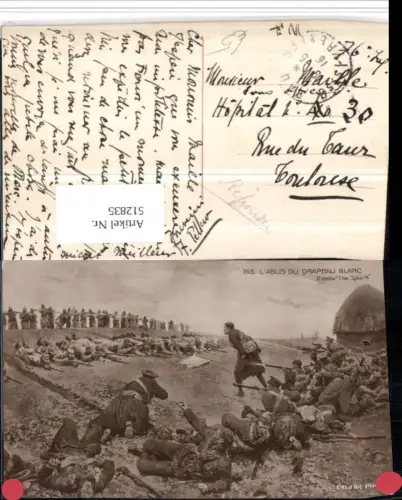 512835,WW1 Abus du Drapeau Blanc Schlacht Soldaten Gewehre
