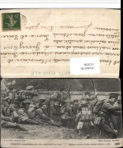 512836,WW1 British infantry under shelter Soldatenleben Soldaten Gewehre