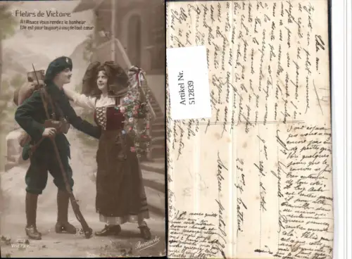 512839,WW1 Soldatenleben Soldat Liebe Uniform Tracht Blumen