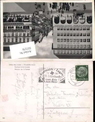 557270,WK2 Stempel Austausch Lager NS Lehrerbund Berlin Unter den Linden