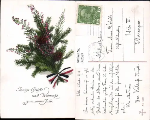 562597,WW1 1. WK Patriotik Neujahr