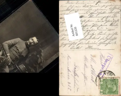 601220,WK 1 Deutsche Armee Soldat Portrait Uniform n. Bielefeld Stp. Eger